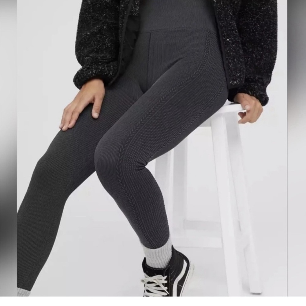Aerie Offline Seamless Ribbed Leggings, Size Small